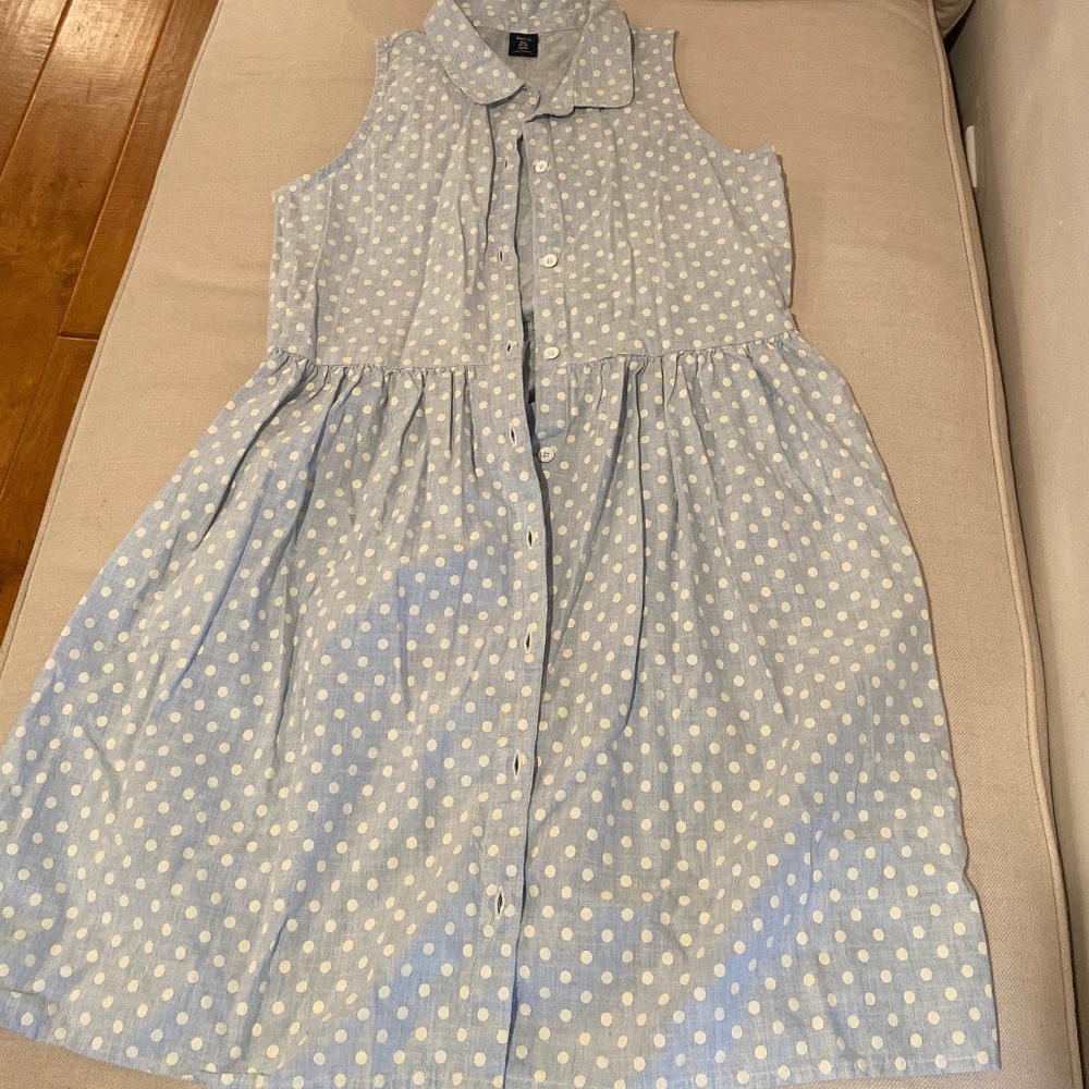GAP Kids Girl's Sleeveless Polka Dot Dress, Size 14-16 (XXL)
